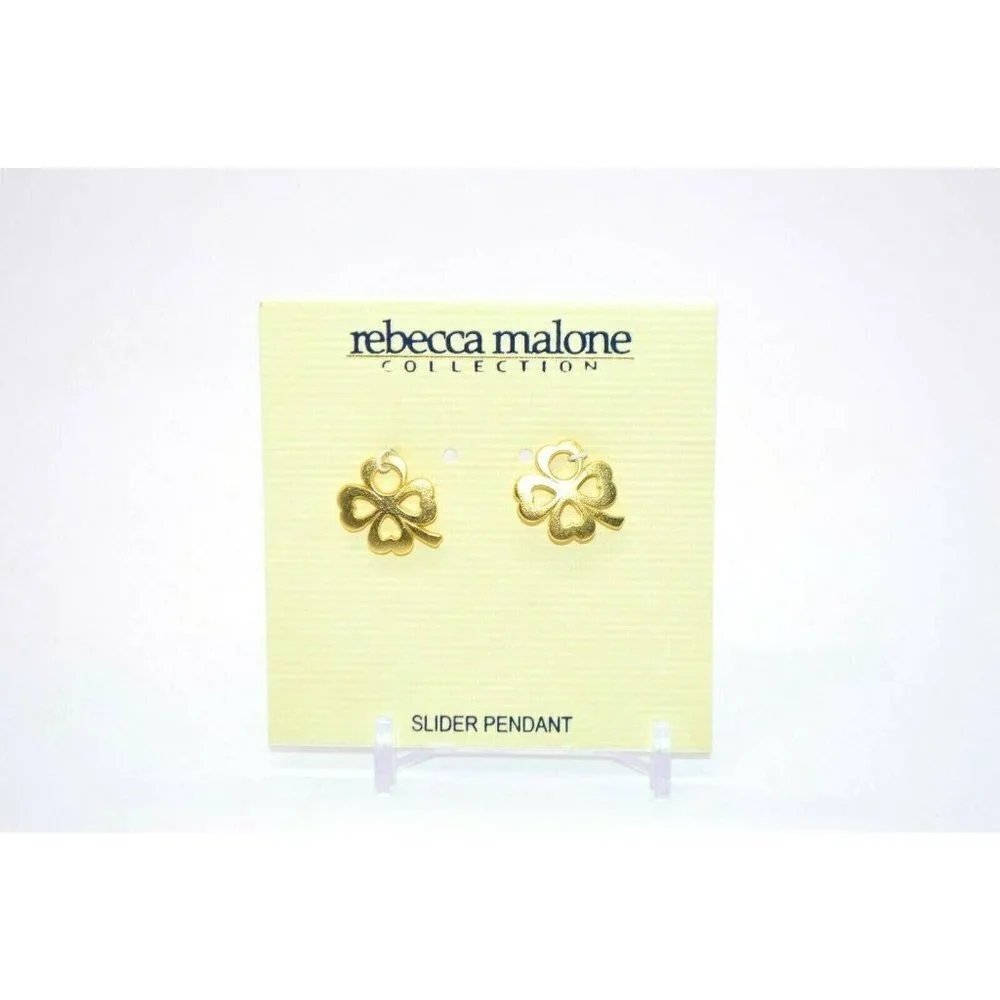 Rebecca Malone Gold Tone Four Leaf Clover Slider